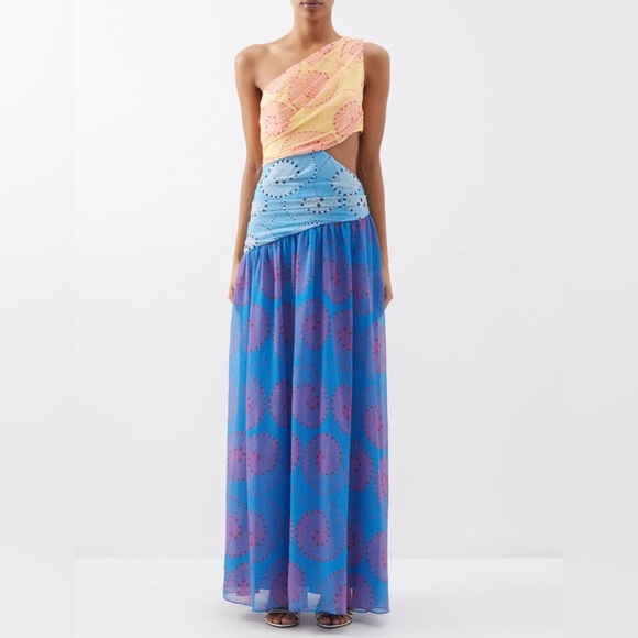 ⚡️STAUD Ashlyn Cut-Out Dress in Whirlpool Size 4 - Picture 2 of 8